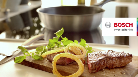 Bosch steak food styling commercial shoot by Sander de Ponti