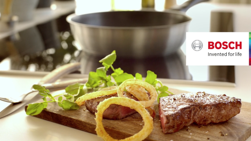 Bosch steak food styling commercial shoot by Sander de Ponti