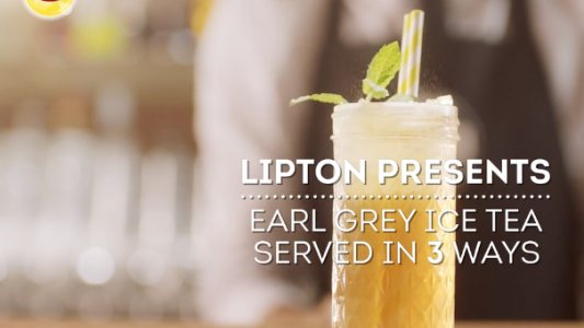Lipton Earl Gray ice tea liquids food styling commercial shoot by Sander de Ponti