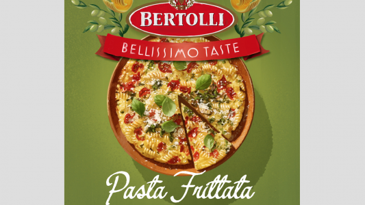 Bertolli Pasta Frittata food styling commercial shoot by Sander de Ponti