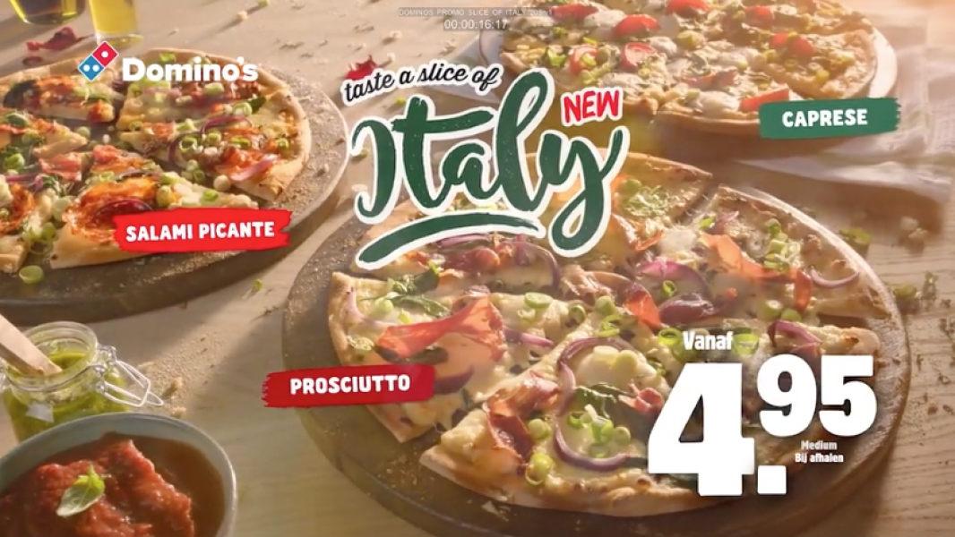 Domino's food styling commercial shoot by Sander de Ponti