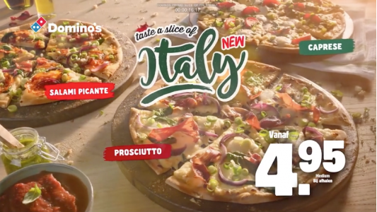 Domino's food styling commercial shoot by Sander de Ponti